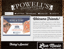 Tablet Screenshot of powellssteamer.com